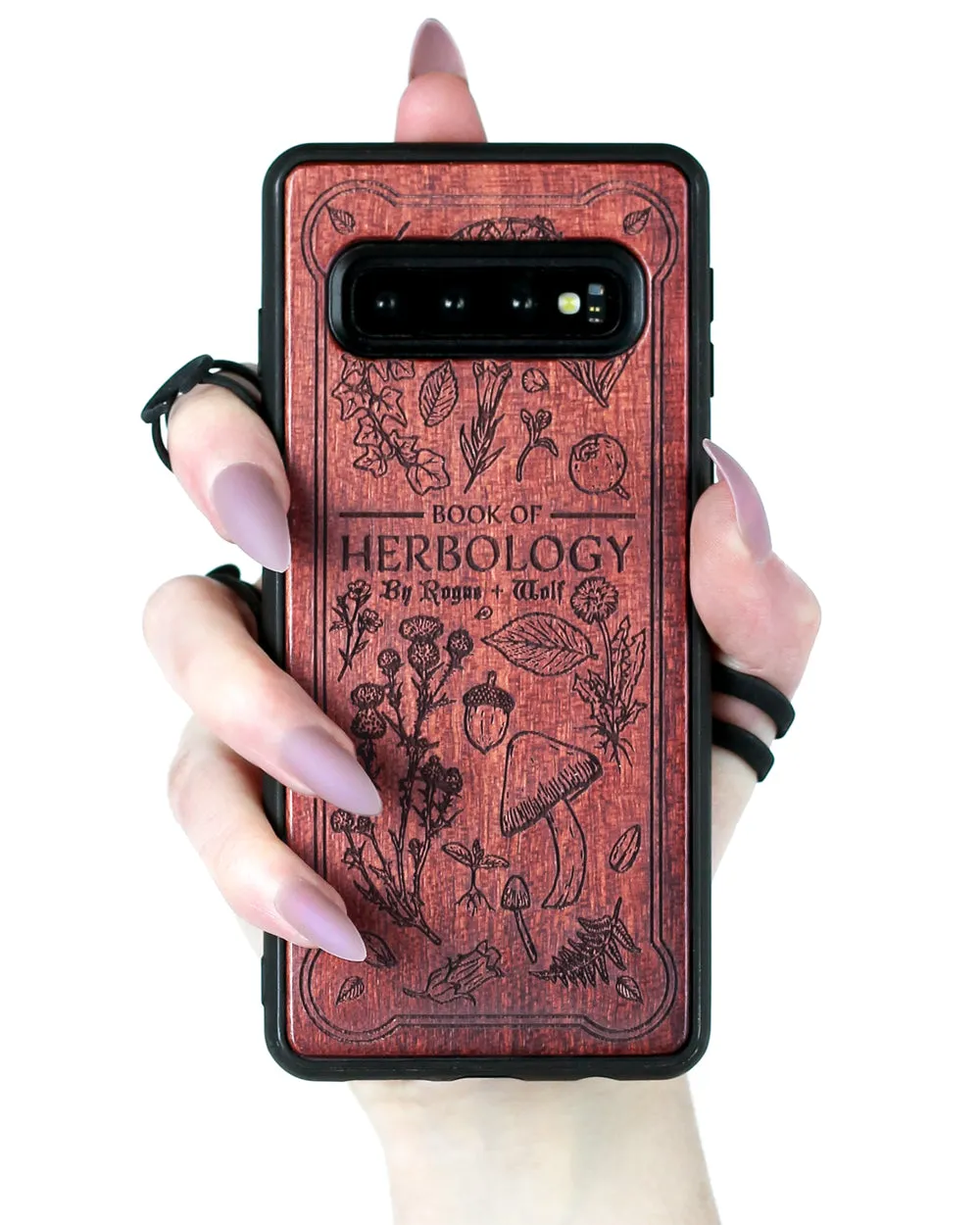 Herbology - Engraved Rose Wood Phone Case