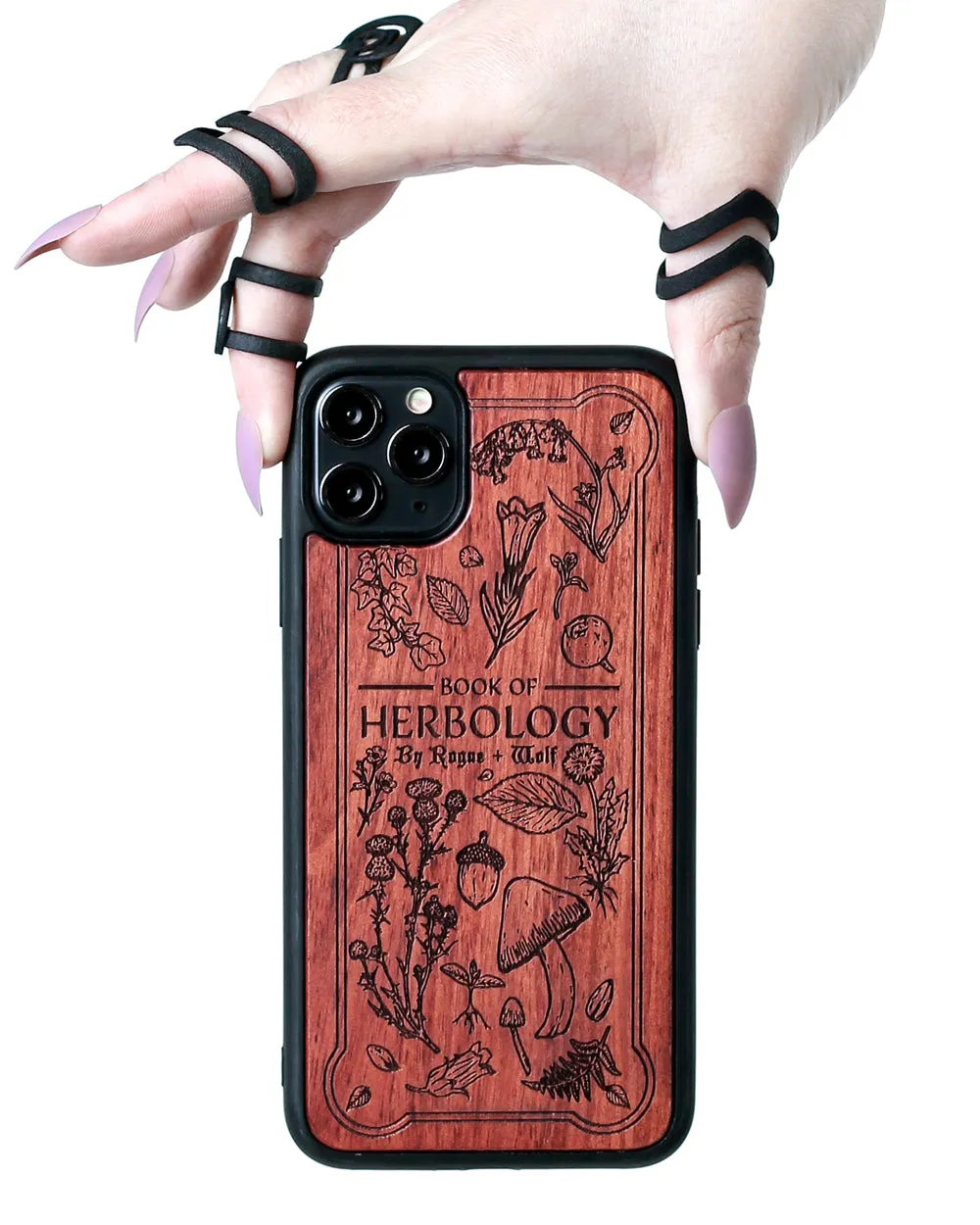 Herbology - Engraved Rose Wood Phone Case