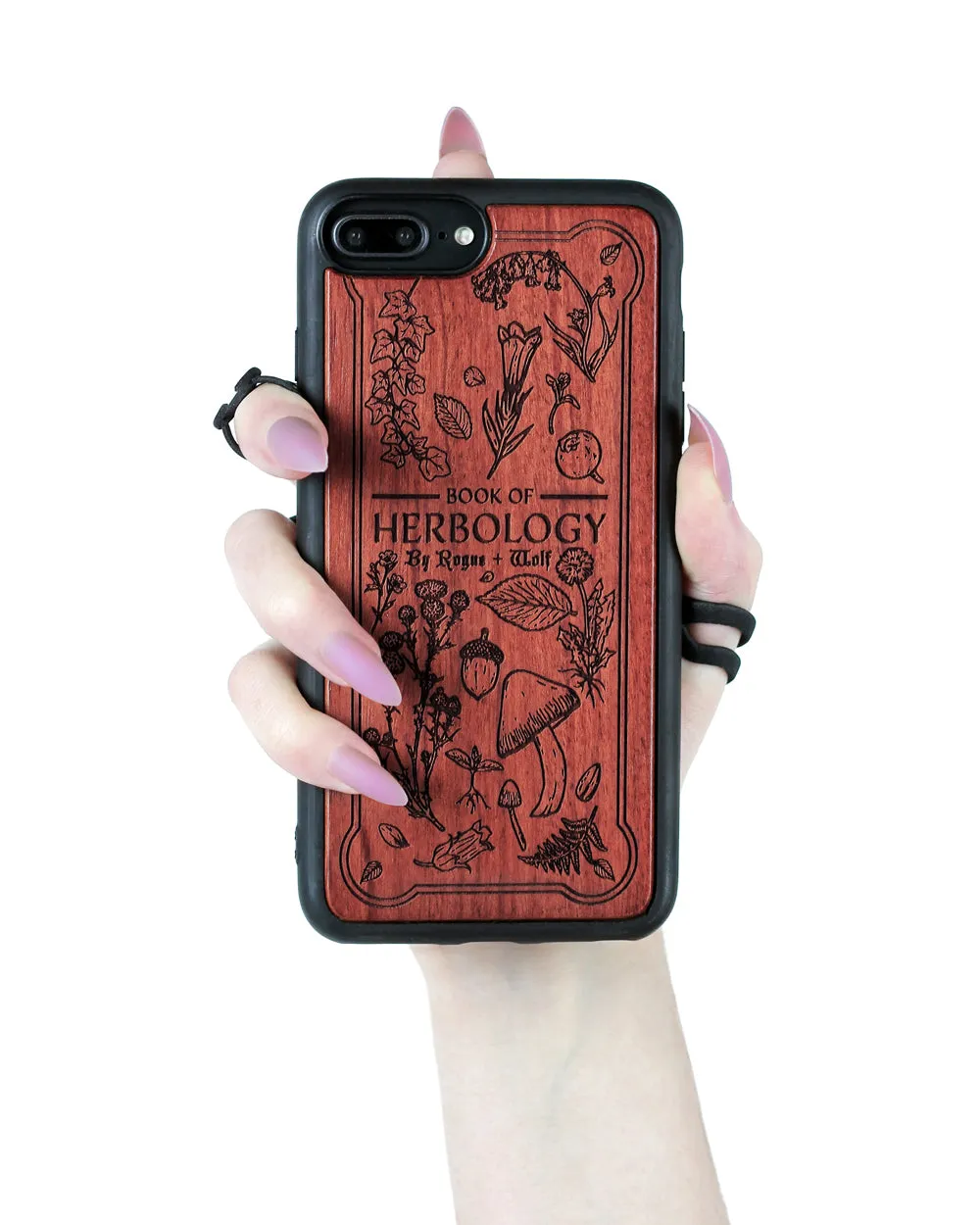 Herbology - Engraved Rose Wood Phone Case