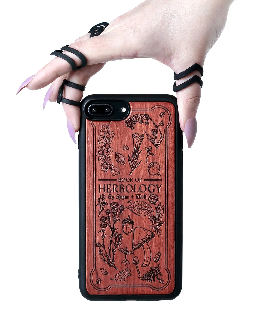 Herbology - Engraved Rose Wood Phone Case