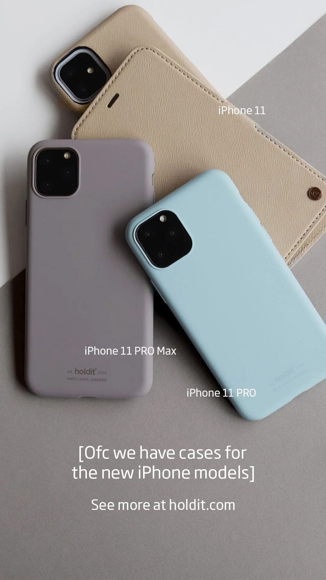 Holdit Phone Case Silicone iPhone 11 Pro Max - Taupe