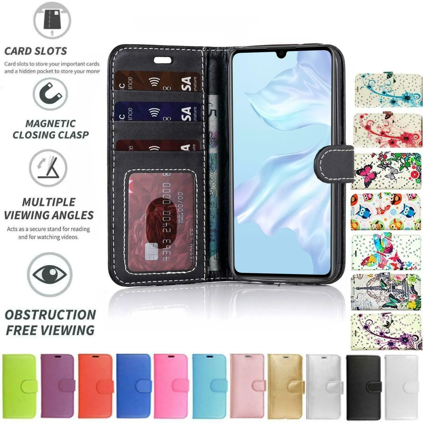 Honor 9A Flip Folio Book Wallet Case