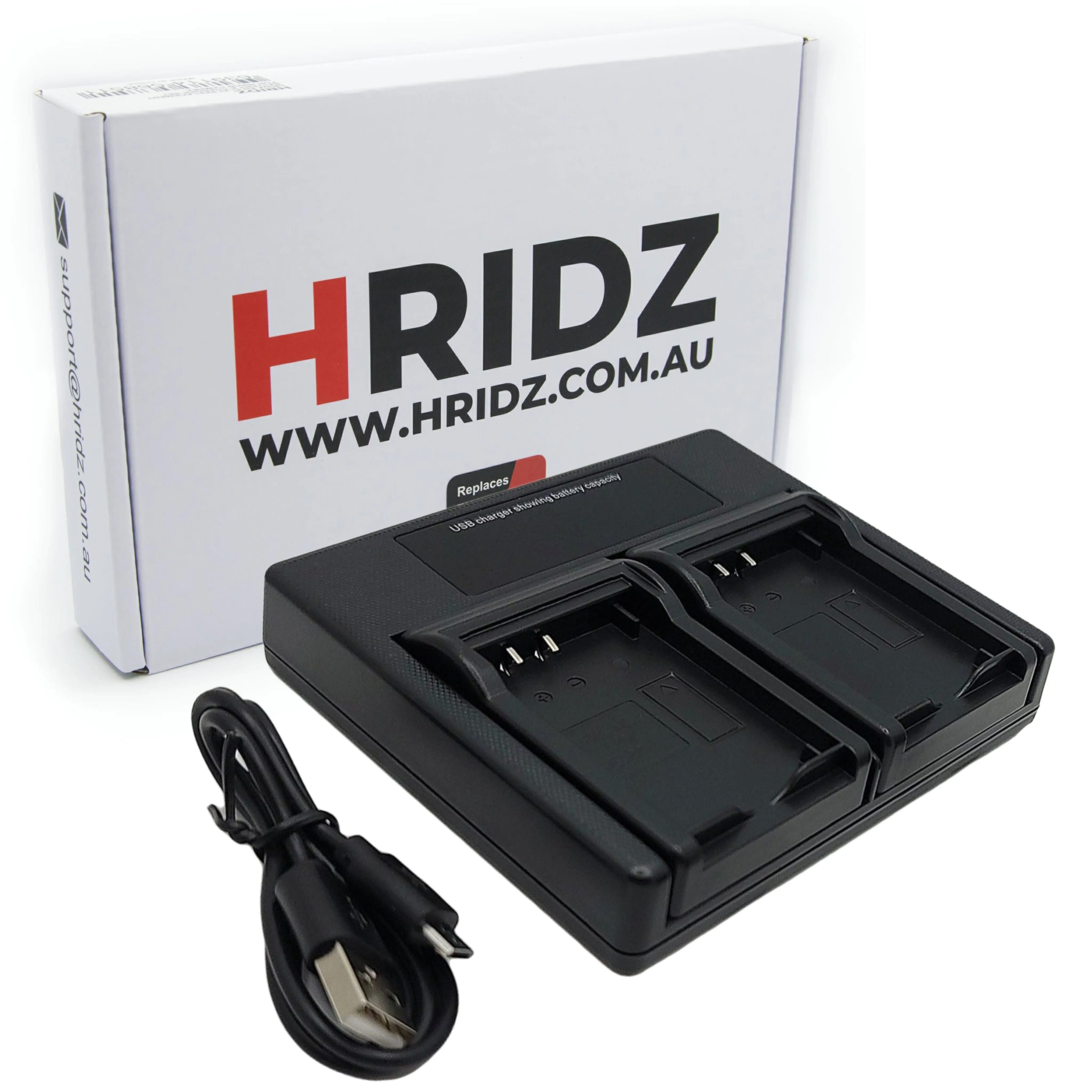 Hridz BG1 Dual Battery Charger For NP-BG1 FG1 Cyber-shot DSC-H90 HX5 HX5V HX7 HX7V HX9