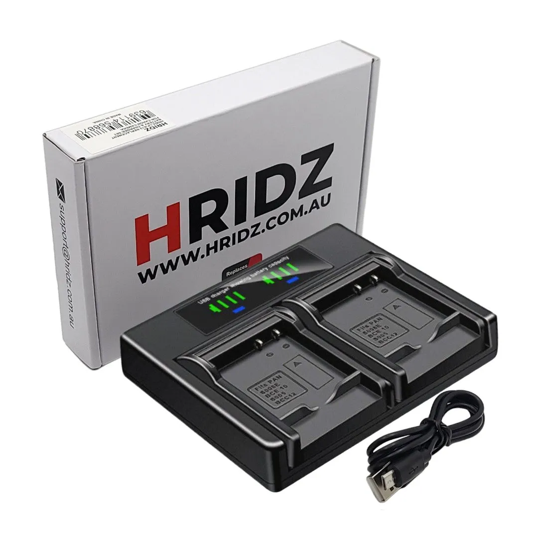 Hridz BMB9 Dual Charger For Panasonic DMW-BMB9E DMW-BMB9 BMB9PP BP-DC9