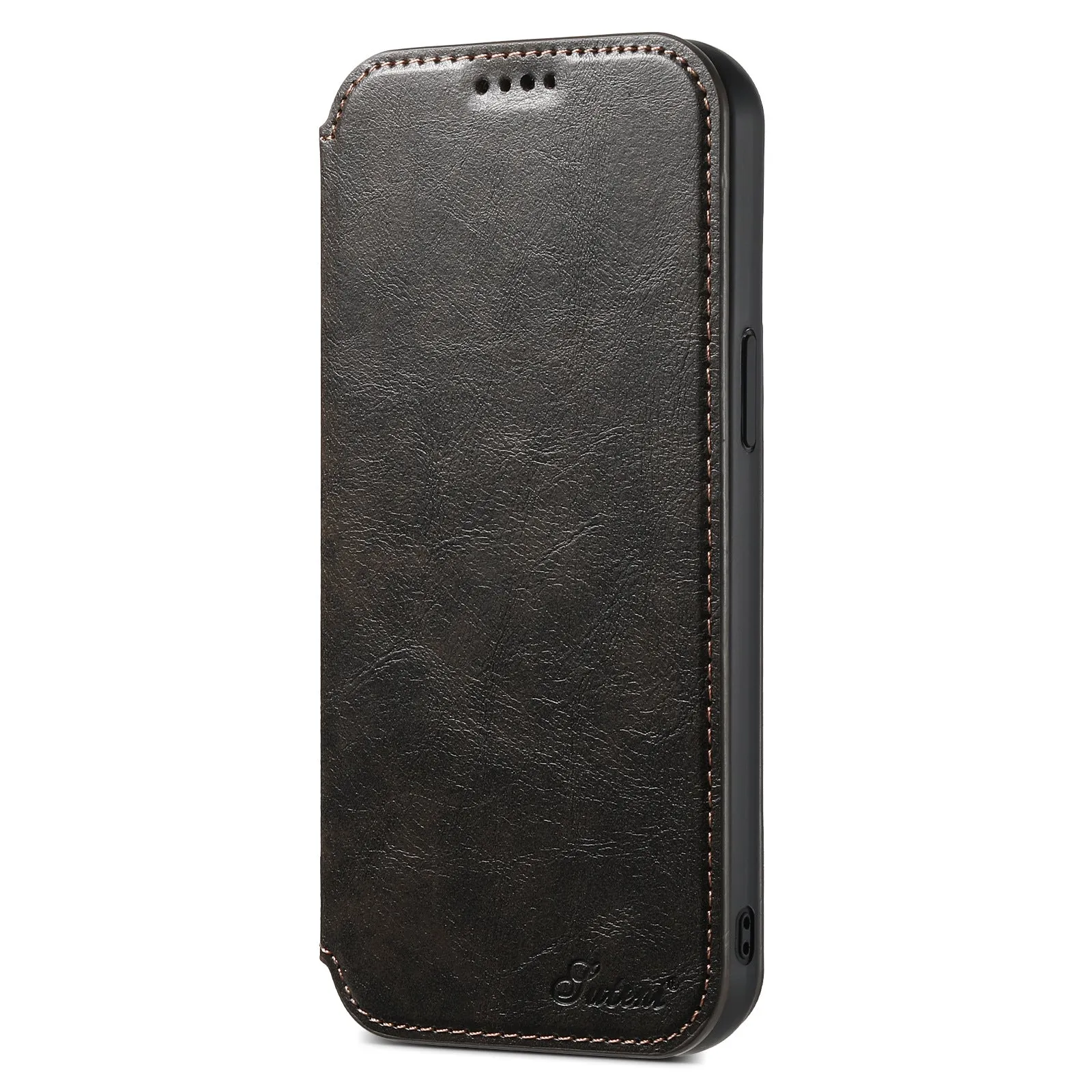 INSTOCK - Flip card magnetic wireless charging protective leather