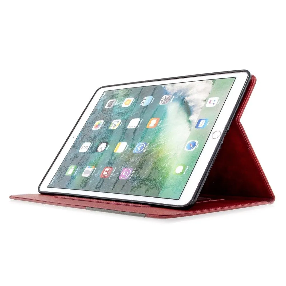 iPad 10.2 (2021) / (2020) / Air (2019) geometric pattern leather flip case - Red