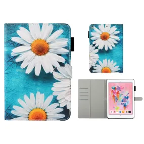 iPad (2018) / (2017) pattern leather flip case - Daisy Flower