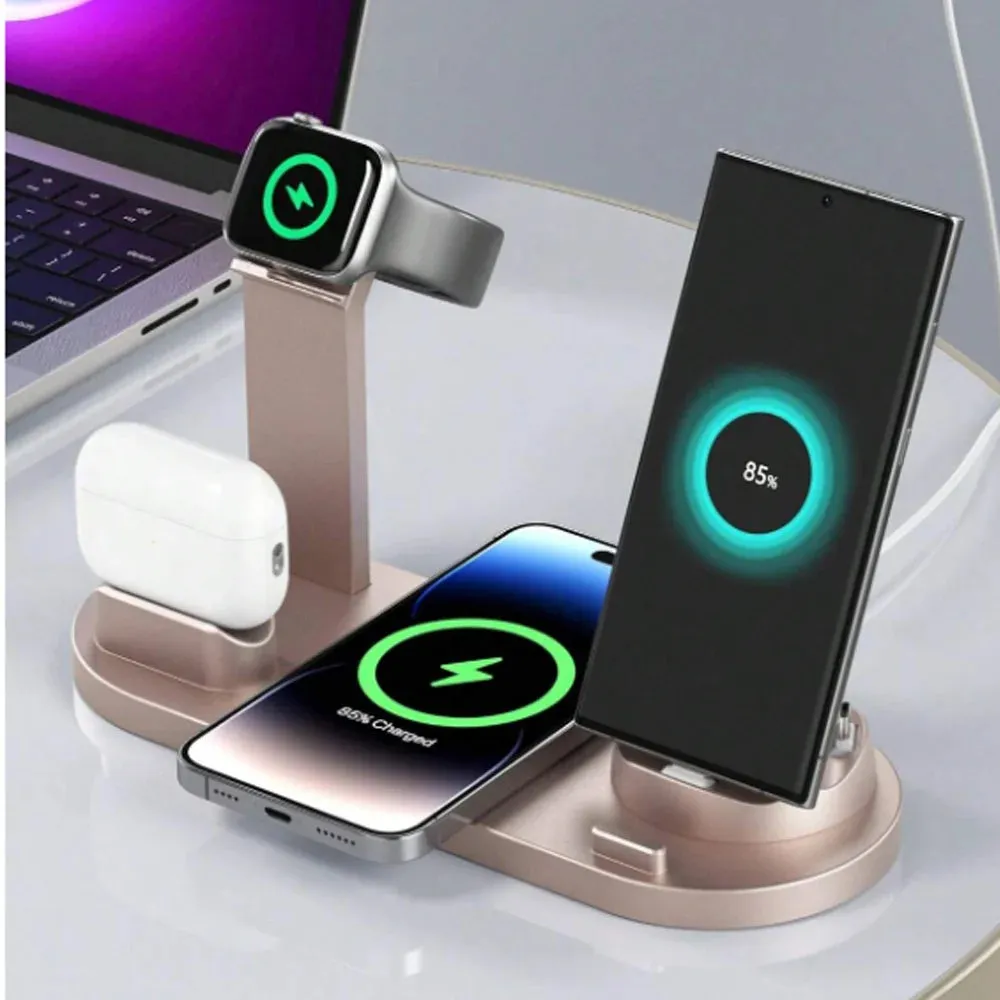 Iphone 13 wireless charging|60W 4 In 1 Wireless Charger Stand For iPhone 15 14 13 12 X Samsung Galaxy S22 S21 Apple Watch Airpods Fast Charging Dock Station