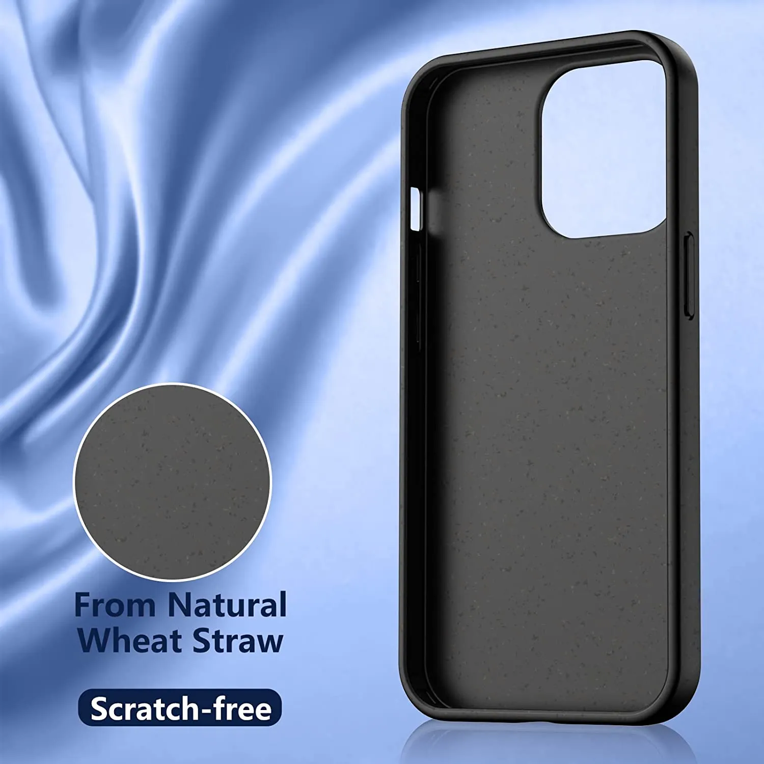 iPhone 14 Pro Max Case Naural Texture Speckled Soft Phone Case, Black