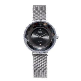 Irregular Dial Mesh Strap Women's Watch