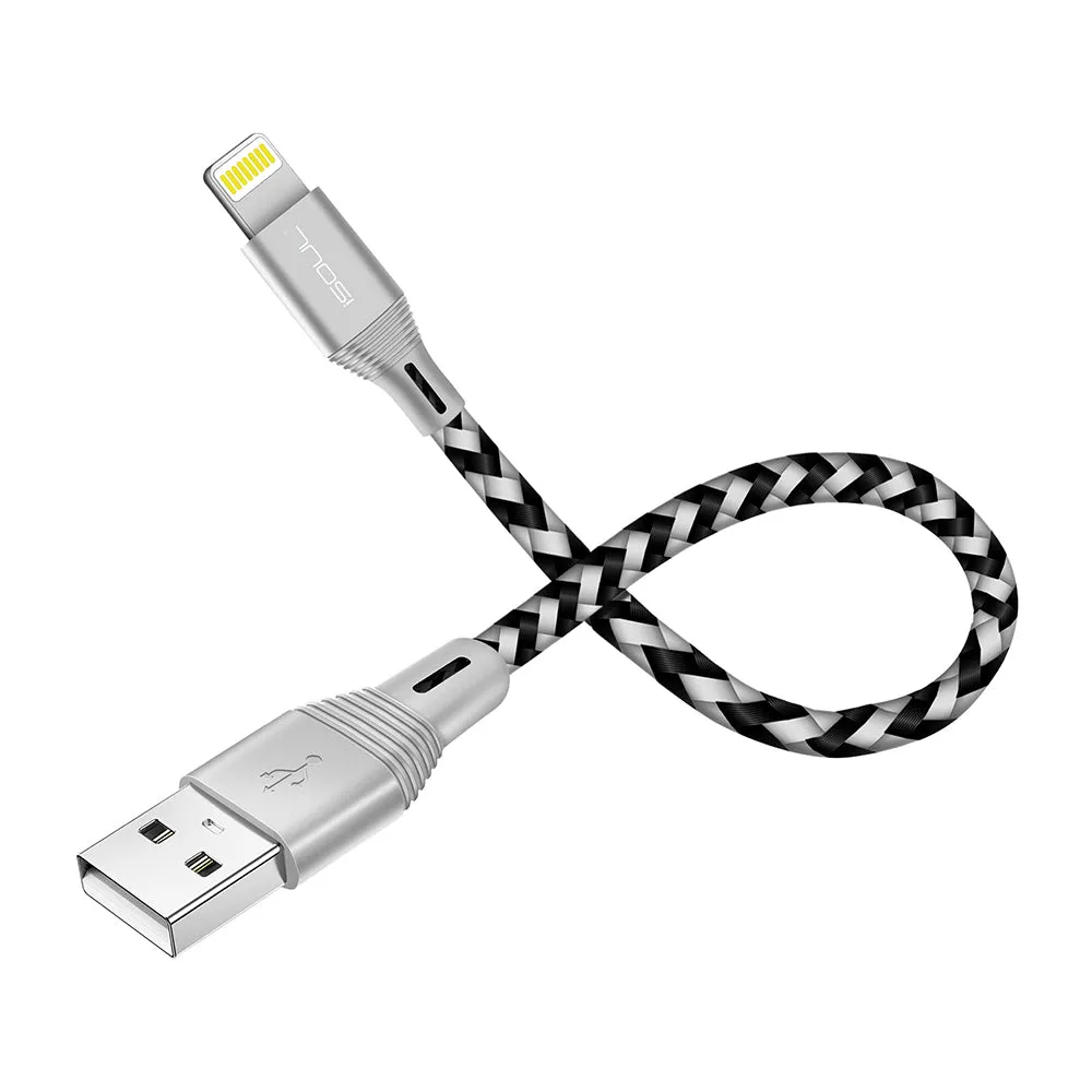 iSOUL iPhone Nylon Braided Lightning Charging Data Cable Fast Sync