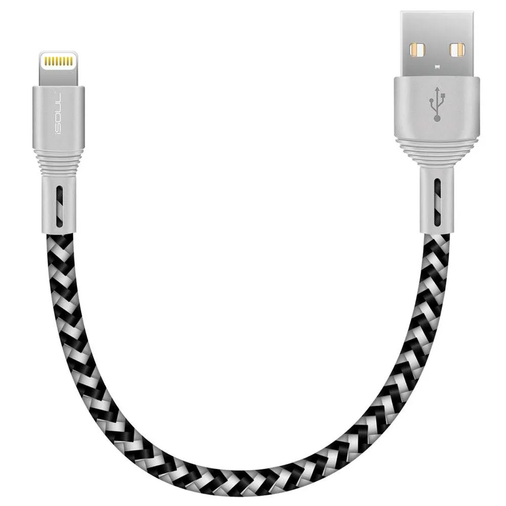 iSOUL iPhone Nylon Braided Lightning Charging Data Cable Fast Sync