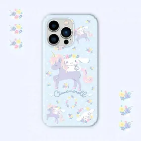 Japanese Cartoon CN with Unicorn Blue iPhone Case PLUS XS XR X 11 12 13 14 15 Pro Promax