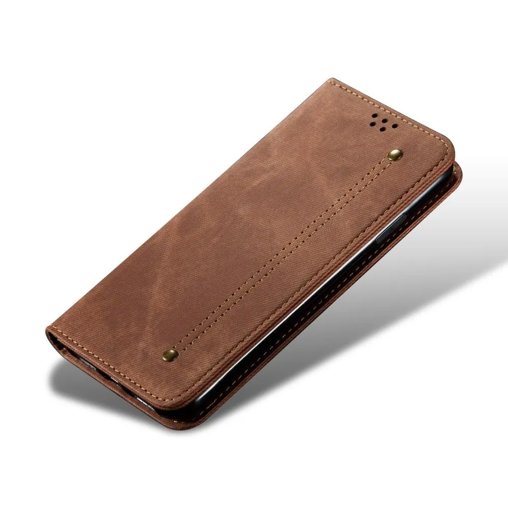 Jeans Motorola Moto G30 Flip case - Coffee