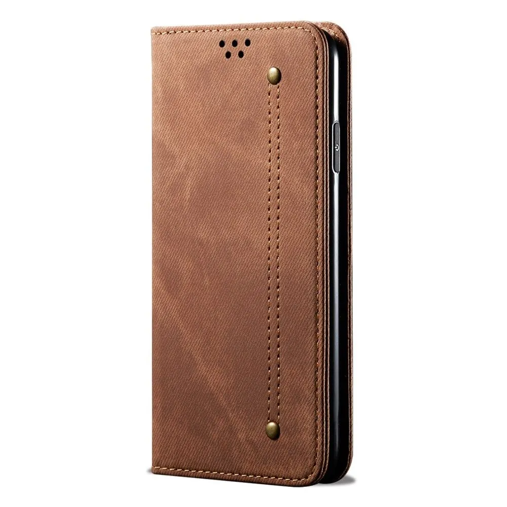 Jeans Motorola Moto G30 Flip case - Coffee