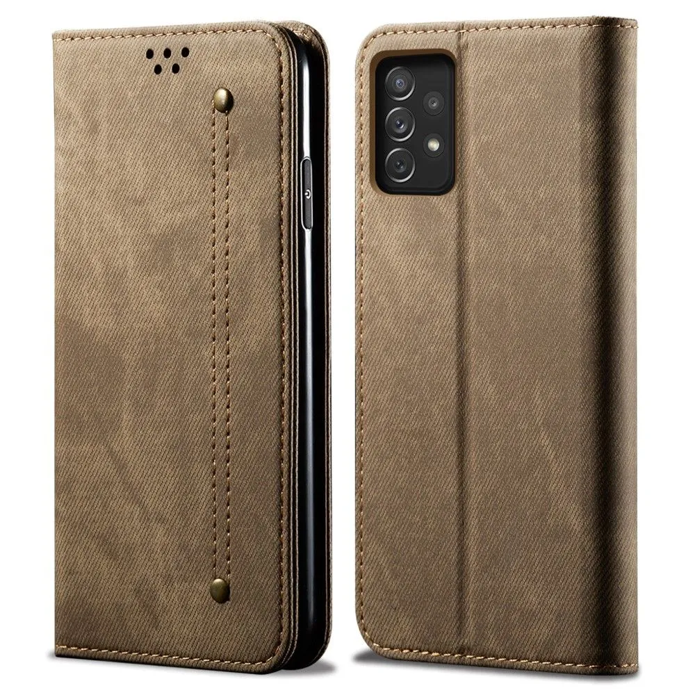 Jeans Samsung Galaxy A23 Flip case - Khaki