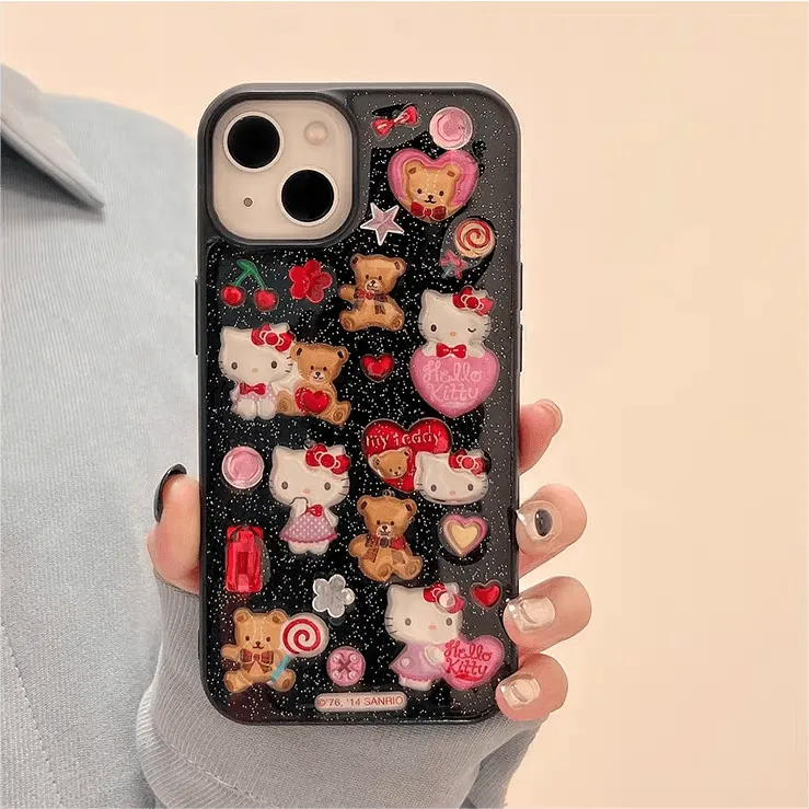 Kawaii Kitty Sticker Phone Case SK482