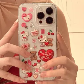 Kawaii Kitty Sticker Phone Case SK482