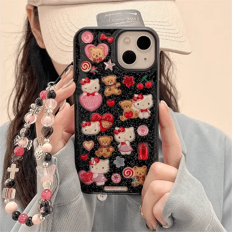 Kawaii Kitty Sticker Phone Case SK482