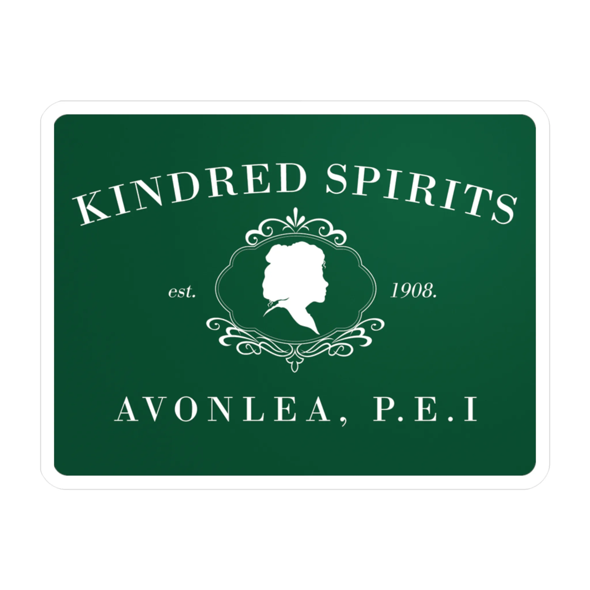 Kindred Spirits est 1908- Anne of Green Gables Vinyl Sticker