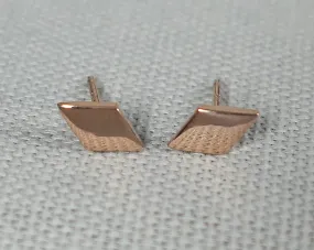 Kite Shaped Studs, 14k Rose Gold