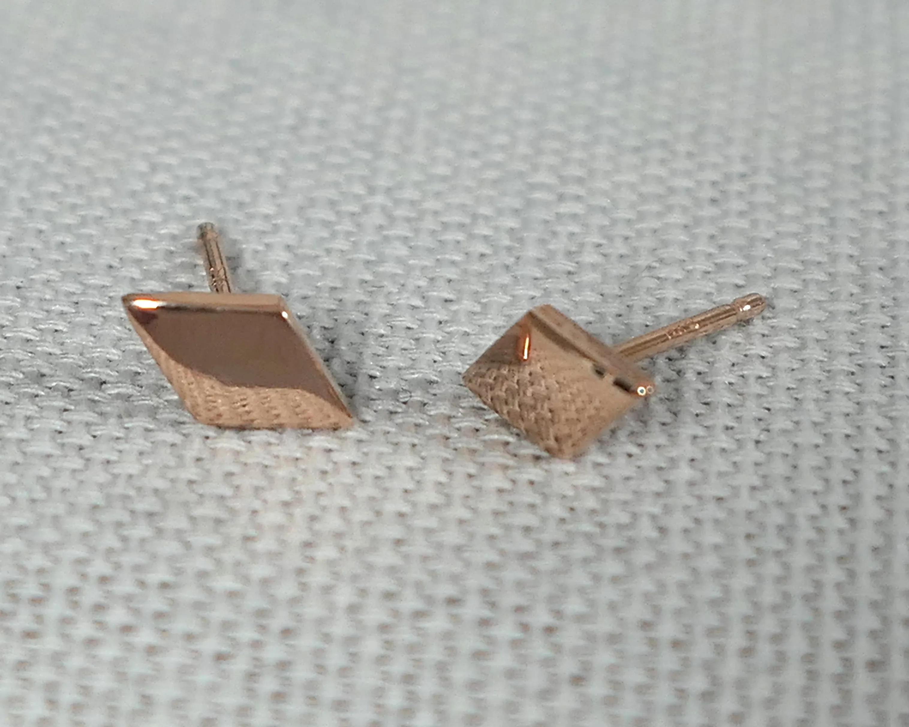 Kite Shaped Studs, 14k Rose Gold