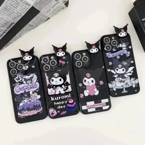 Kuromi Case with Rope Holder (For iPhones)