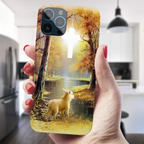 Lamb And Cross - Christian Phone Case - Religious Phone Case - Faith Phone Case - Ciaocustom