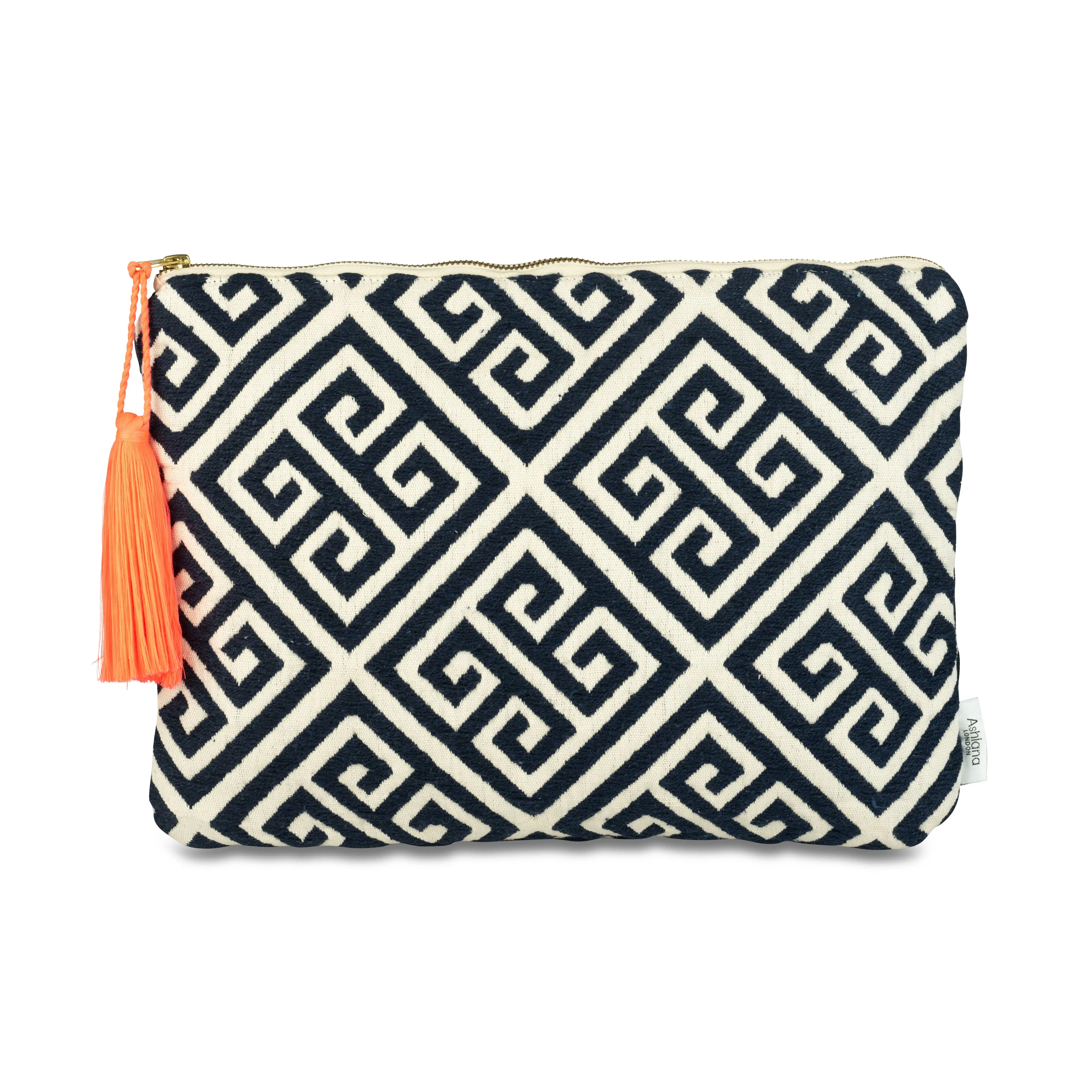 Laptop Case - Navy Greek Pattern