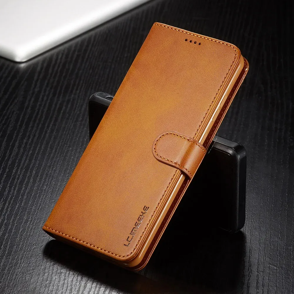 Leather Case for Samsung Galaxy S20 FE S21 Ultra A71 A51 Note 20 10 Plus A70 A50 A20 A52s S9 S8 Plus S7 Edge Wallet Flip Cover