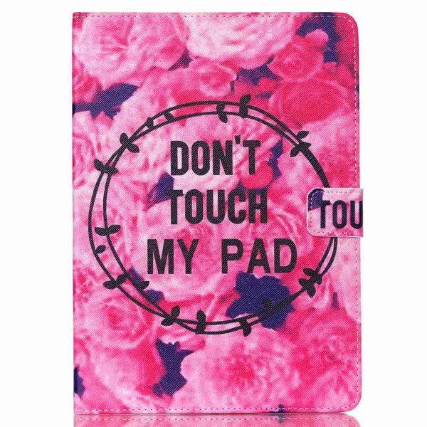 Leather Flip For Apple iPad air Fundas Cute Cartoon Floral Pattern Stand Wallet Case For iPad 5 Cover 9.7" inch Tablet PC Shell