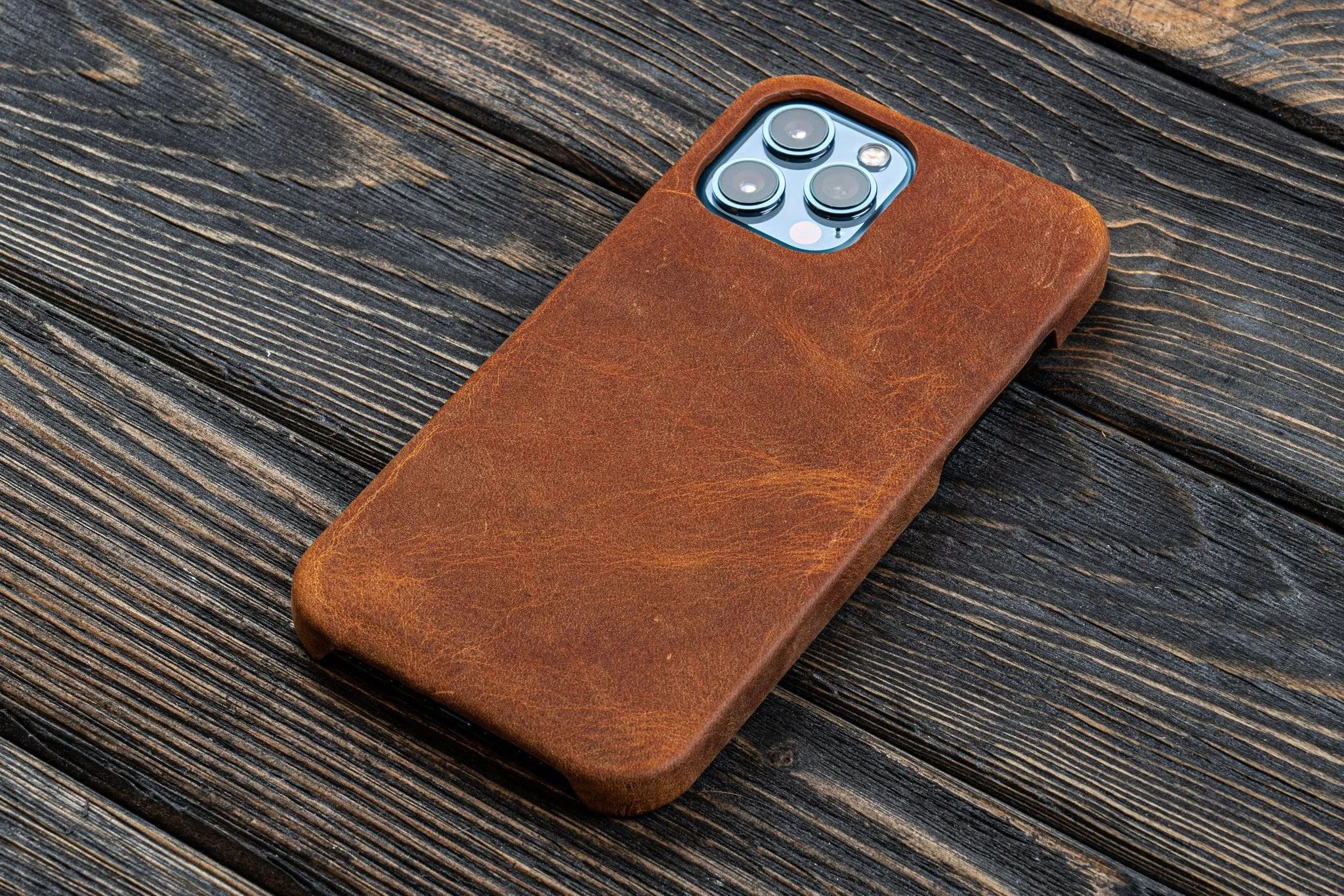 Leather iPhone 13  (6.1") Hard Back Cover