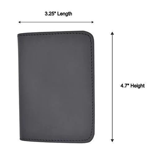 Leather Universal Law Enforcement Bifold Badge Holder Wallet Case - Round 2530TABK