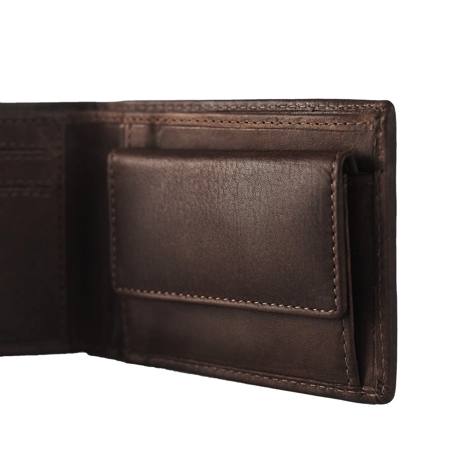 Leather Wallet Brown Enzo