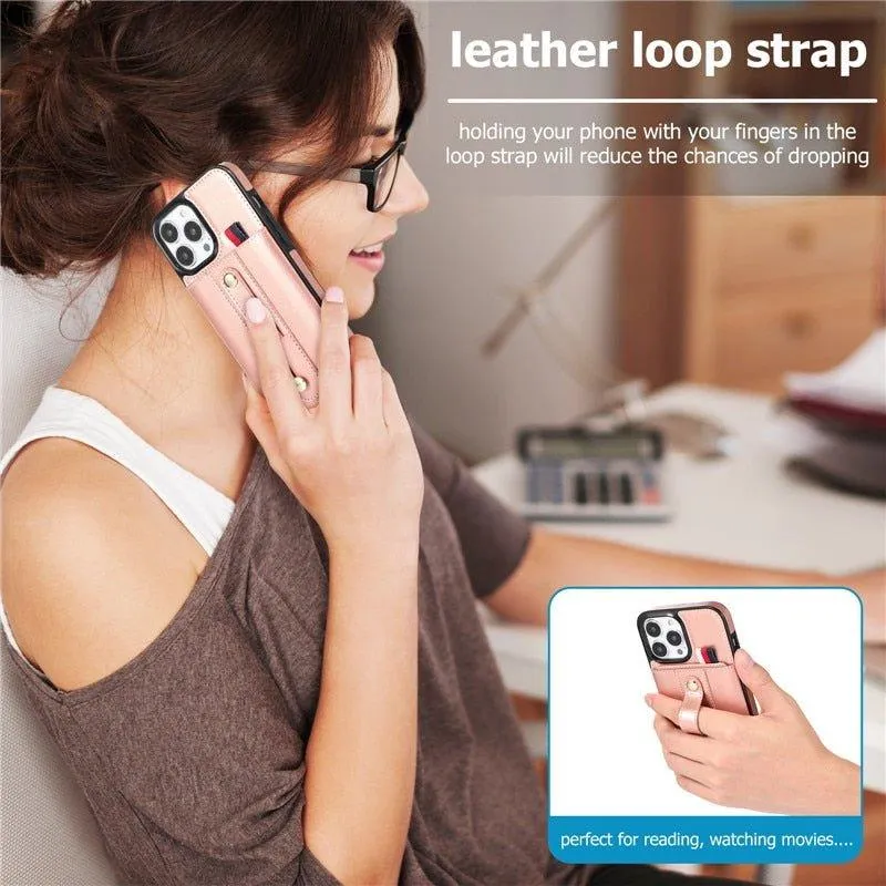 Leo Retro Leather iPhone Case with Card Slot