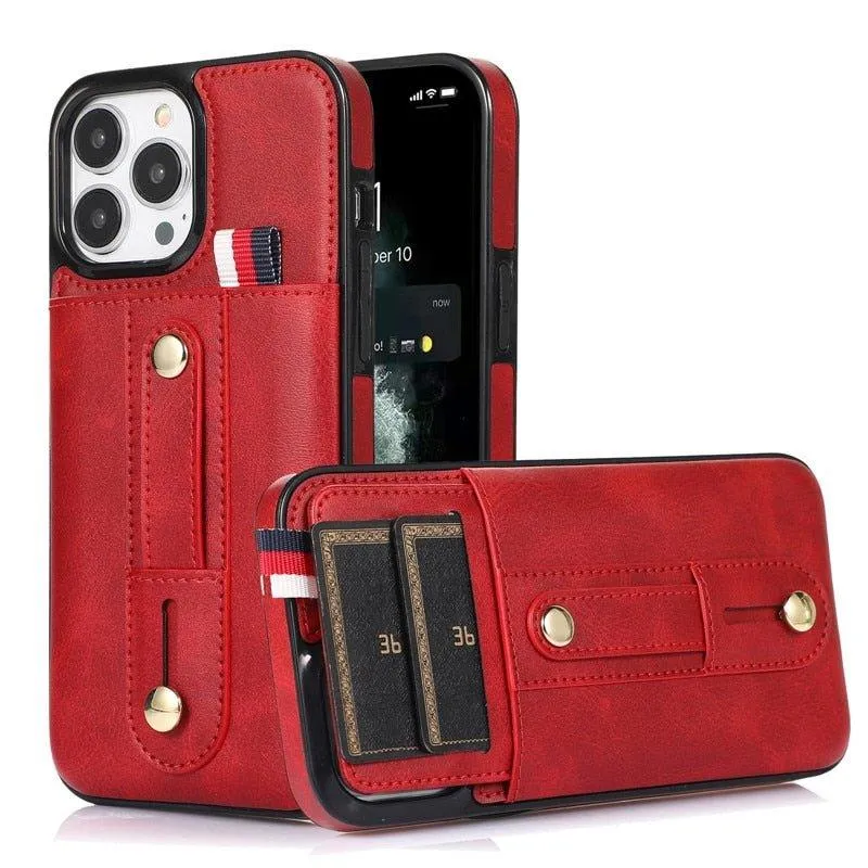 Leo Retro Leather iPhone Case with Card Slot