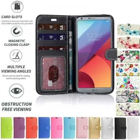 LG V40 ThinQ Flip Folio Book Wallet Case