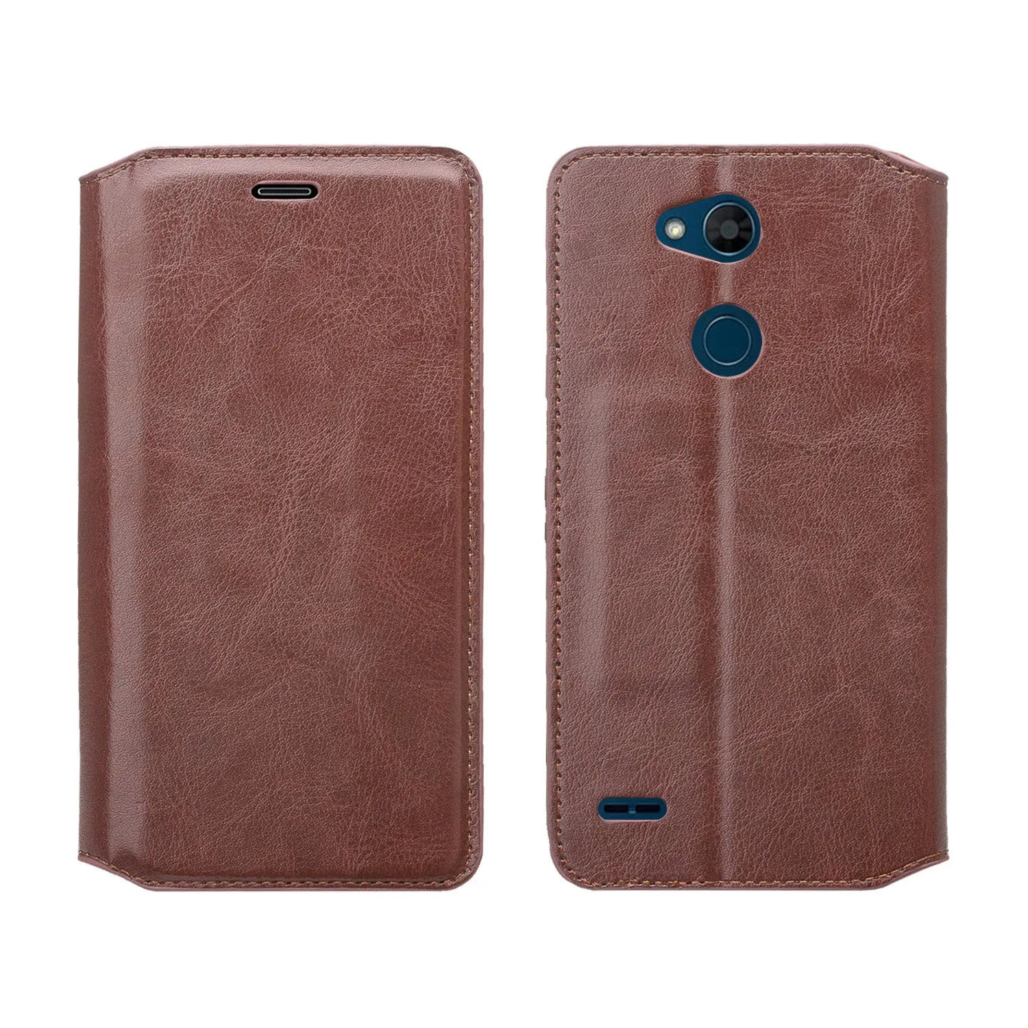 LG X Power 3 Case, X Power 3 Wallet Case, Pu Leather Wallet Case [Kickstand] with ID & Credit Card Slots - Brown