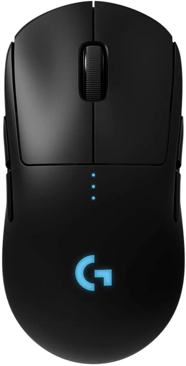 Logitech G PRO Wireless Gaming Mouse, HERO 25K Sensor, 25,600 DPI, RGB, Ultra Lightweight, 4-8 Programmable Buttons, POWERPLAY-Compatible, UK Packaging - Black