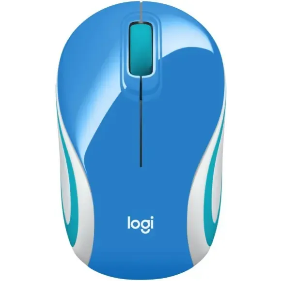 Logitech M187 Wireless Mini Mouse - Blue