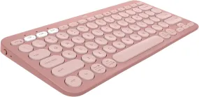 Logitech Pebble Keys 2 K380s Multi-Device Bluetooth Keyboard, Slim & Portable, Customizable Shortcuts, Easy-Switch for Windows/macOS/iPadOS/Android/Chrome OS, QWERTY UK Layout - Rose