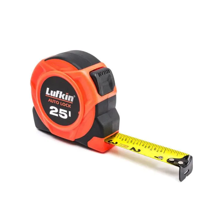 Lufkin 1" x 25' Magnetic Auto-Lock Yellow Clad Tape Measure