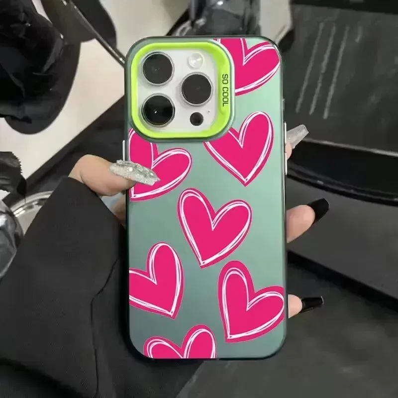 Luxury Heart Electroplate Phone Case (For iPhones)