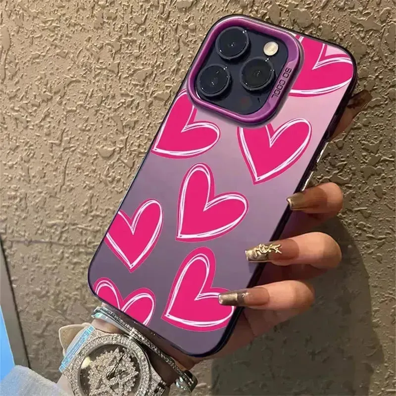 Luxury Heart Electroplate Phone Case (For iPhones)