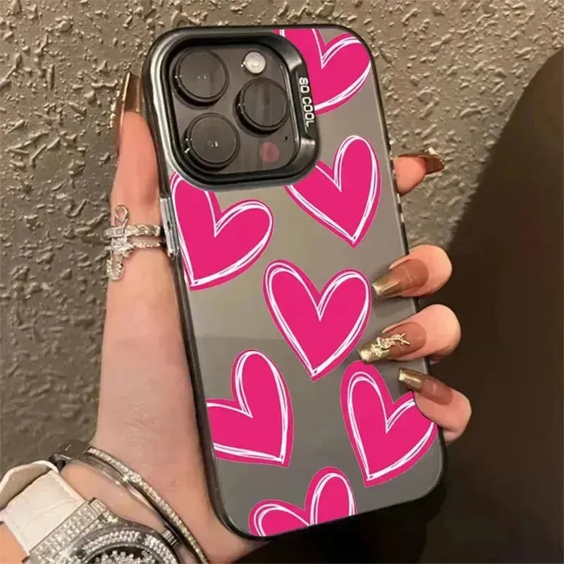 Luxury Heart Electroplate Phone Case (For iPhones)