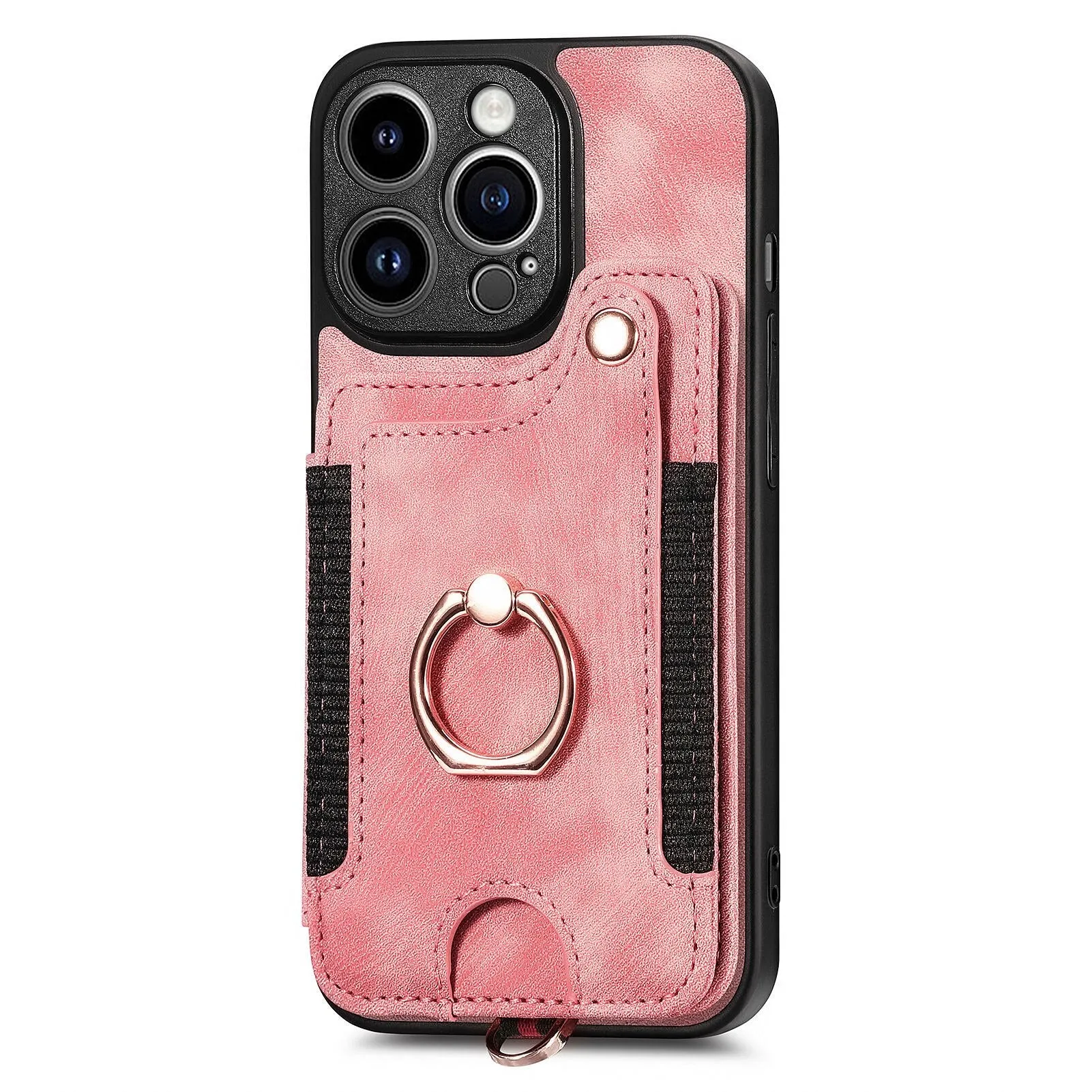 Magnetic Flip Leather Phone Case With Wallet Multi Card Slot Ring Holder For iPhone