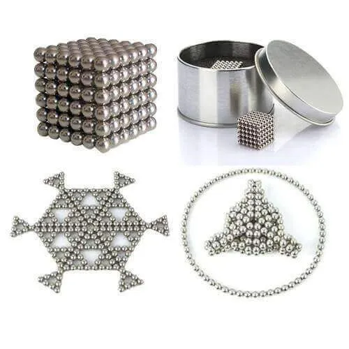 Magnetic Metallic Balls - 216 pcs