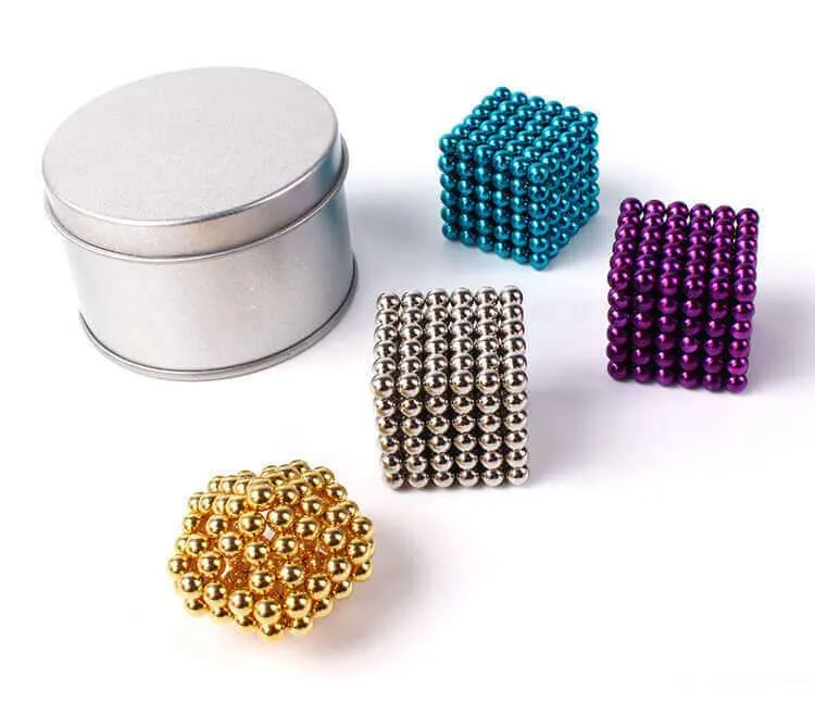 Magnetic Metallic Balls - 216 pcs