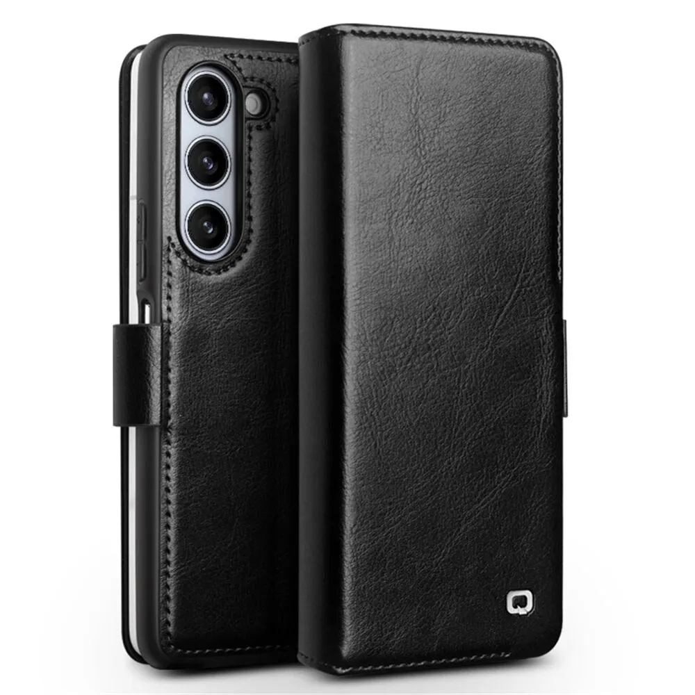 Magnetic Retro Business Leather Flip Case For Samsung Galaxy Z Fold 5