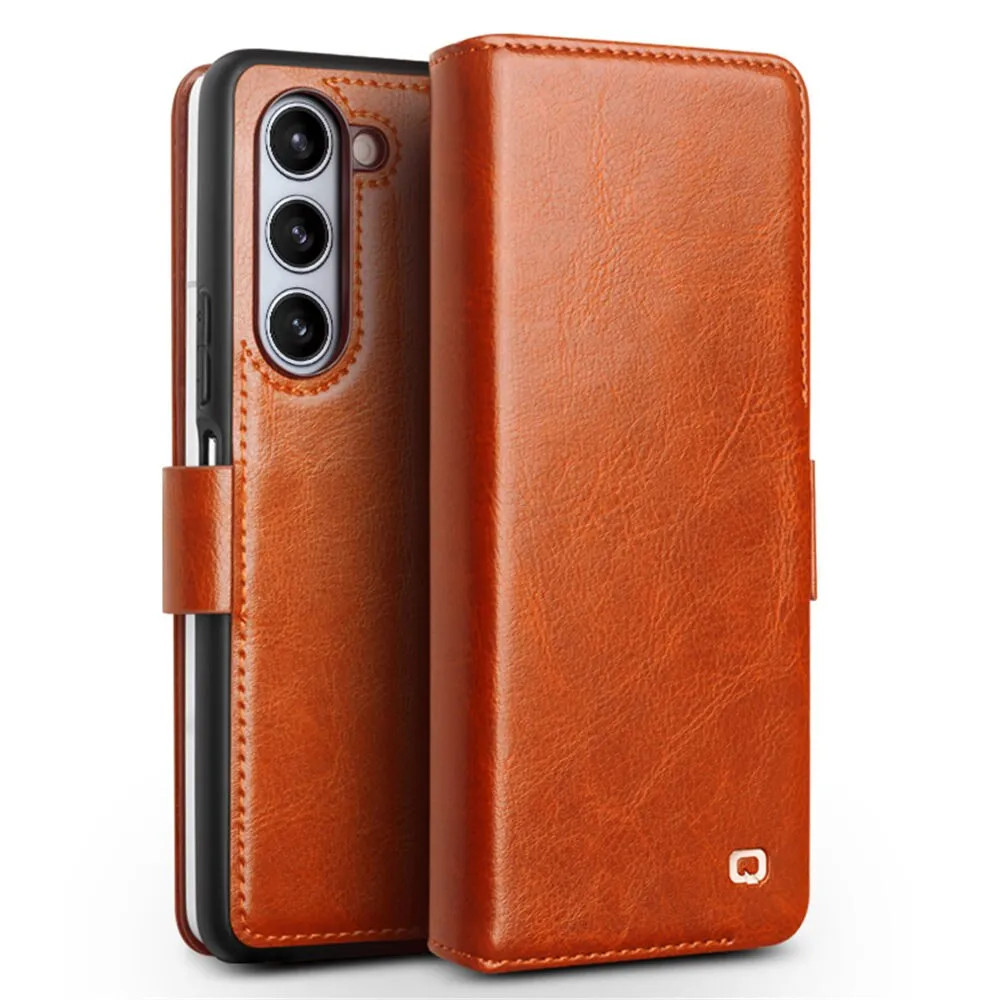 Magnetic Retro Business Leather Flip Case For Samsung Galaxy Z Fold 5